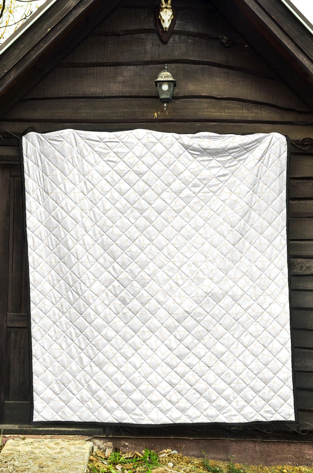 Arabic White Pattern Premium Quilt