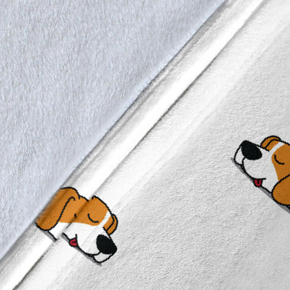 Cute Beagle Dog Sleeping Pattern Premium Blanket