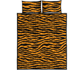 Bengal tigers skin print pattern background Quilt Bed Set