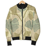 Ginkgo Leaves Design Pattern Women'S Bomber Jacket