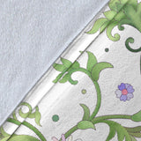 Beautiful Pink Lotus Waterlily Leaves Pattern Premium Blanket