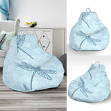 Dragonfly Pattern Blue Background Bean Bag Cover