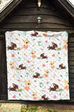 Cute Chihuahua Puppie Pattern Premium Quilt