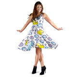 Duck Toy Pattern Print Design 01 Sleeveless Midi Dress