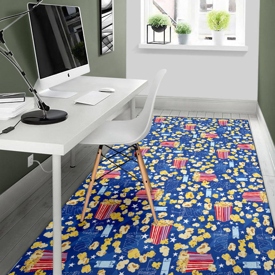 Popcorn Pattern Print Design 01 Area Rug