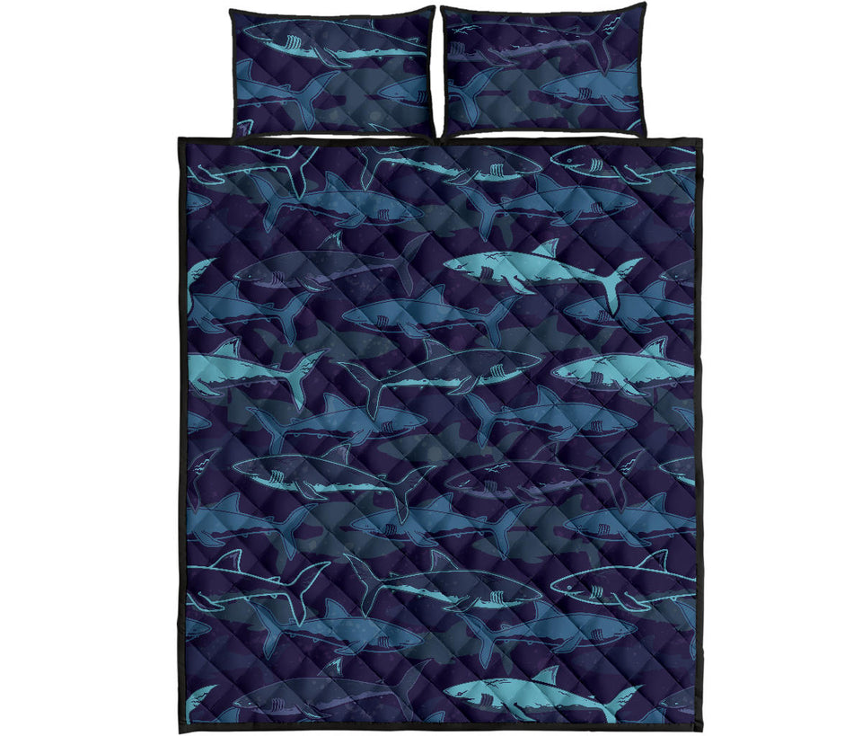 Shark pattern Quilt Bed Set