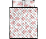 Pink sakura cherry blossom pattern Quilt Bed Set
