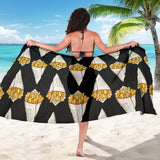 French Fries Dark Background Sarong
