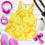 lemon pattern Women Racerback Tank Top