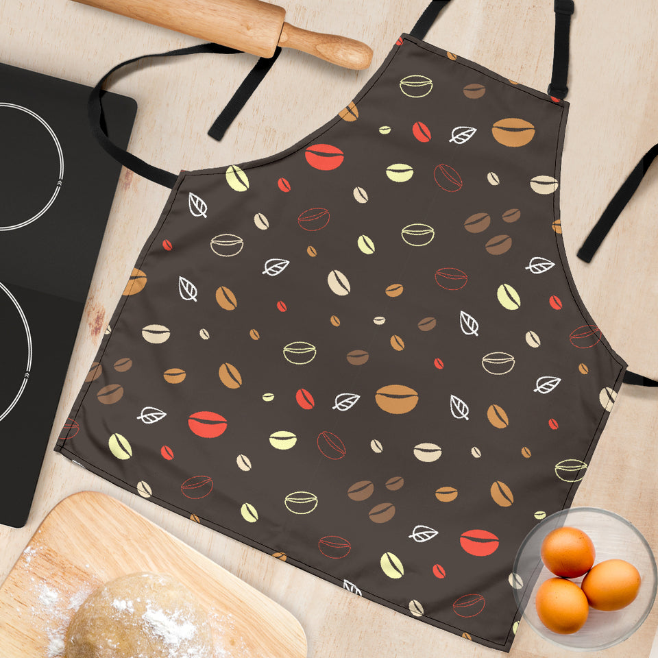 Coffee Bean Leave Pattern Adjustable Apron