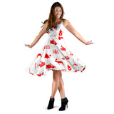 Canada Pattern Print Design 04 Sleeveless Midi Dress