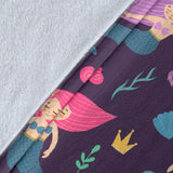 Beautiful Mermaid Fish Jellyfish Algae Other Marine World Premium Blanket