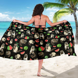 Raccoon Watermelon Pattern Sarong