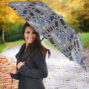 Skate Board Pattern Print Design 03 Umbrella