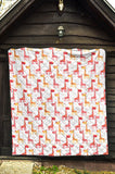 Giraffe Pattern Print Design 03 Premium Quilt