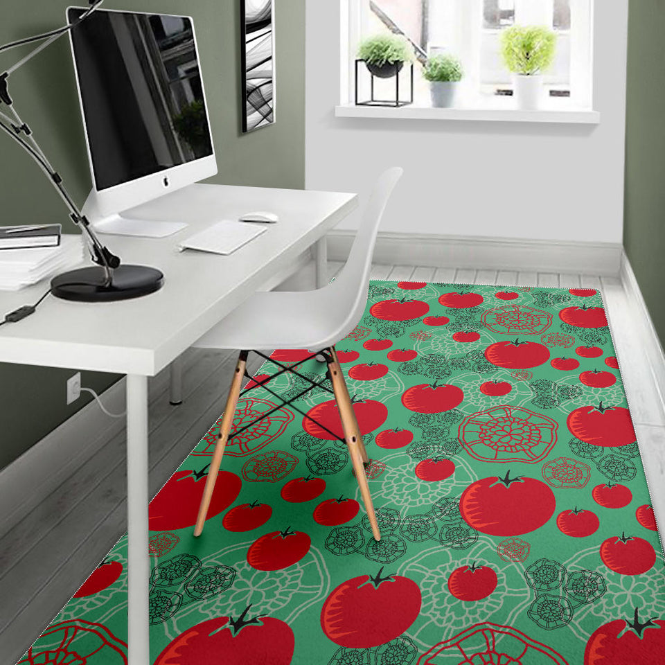 Tomato Design Pattern Area Rug