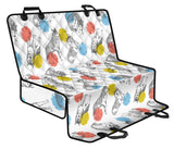 Siberian Husky And Colorful Circle Pattern Dog Car Seat Covers