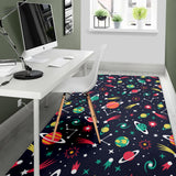 Colorful Space Pattern Planet Star Area Rug