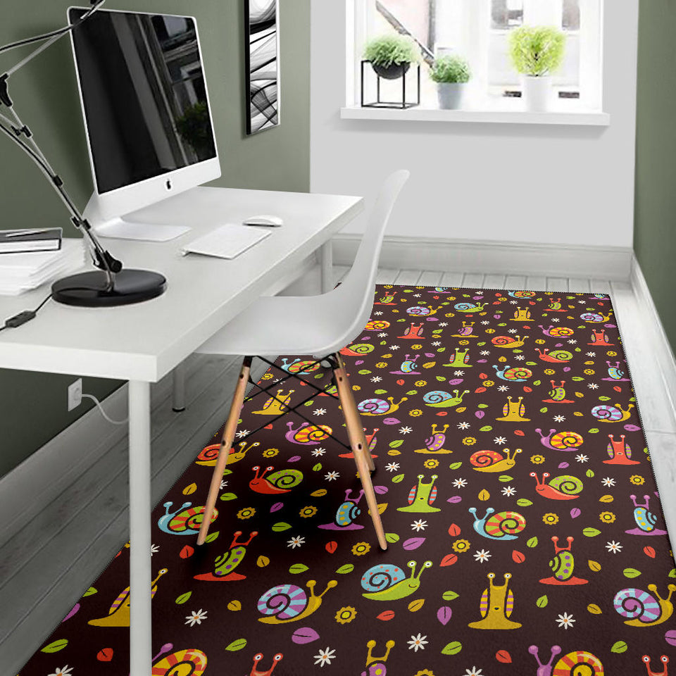 Snail Pattern Print Design 02 Area Rug