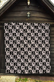 Music Notes Pattern Print Design 01 Premium Quilt