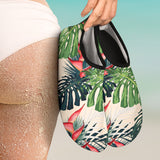 Heliconia Flowers, Palm And Monstera Leaves Aqua Shoes