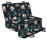 Cute Sloths Sleeping Christmas Ball Santa Hat Pattern Dog Car Seat Covers