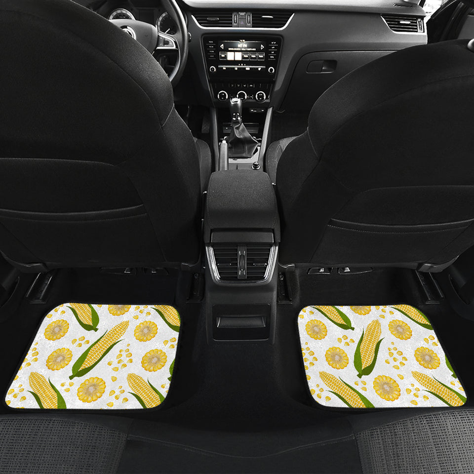 Corn Pattern Print Design 05 Front and Back Car Mats