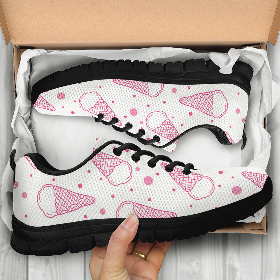 Hand Drawn Ice Cream Pattern Women'S Sneaker Shoes Pillow