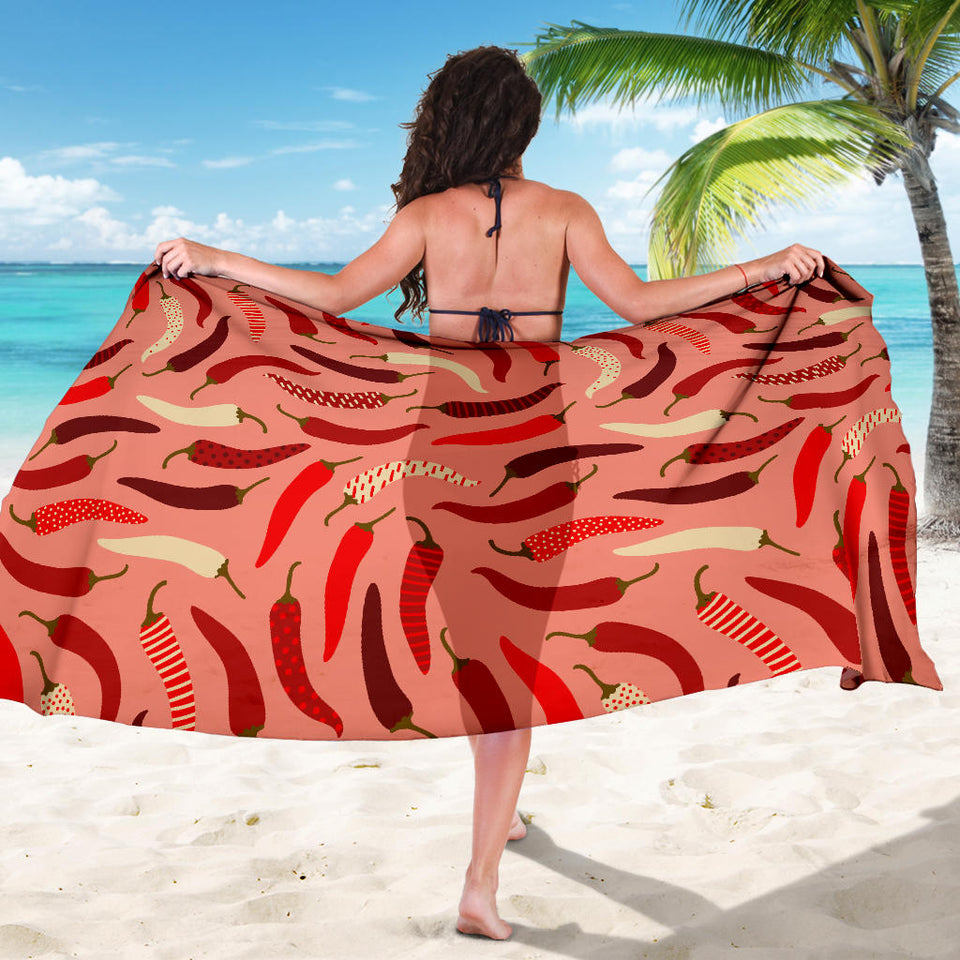 Beautiful Chili Peppers Pattern Sarong