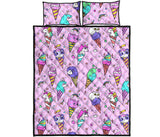 Cute ice cream cone animal pattern Quilt Bed Set