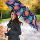 Pineapples Pattern Zigzag Background Umbrella