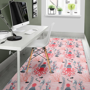 Octopus Winter Hat Garland Fish Candy Seaweed Coral Starfish Area Rug