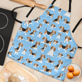Beagle Dog Blue Background Pattern Adjustable Apron