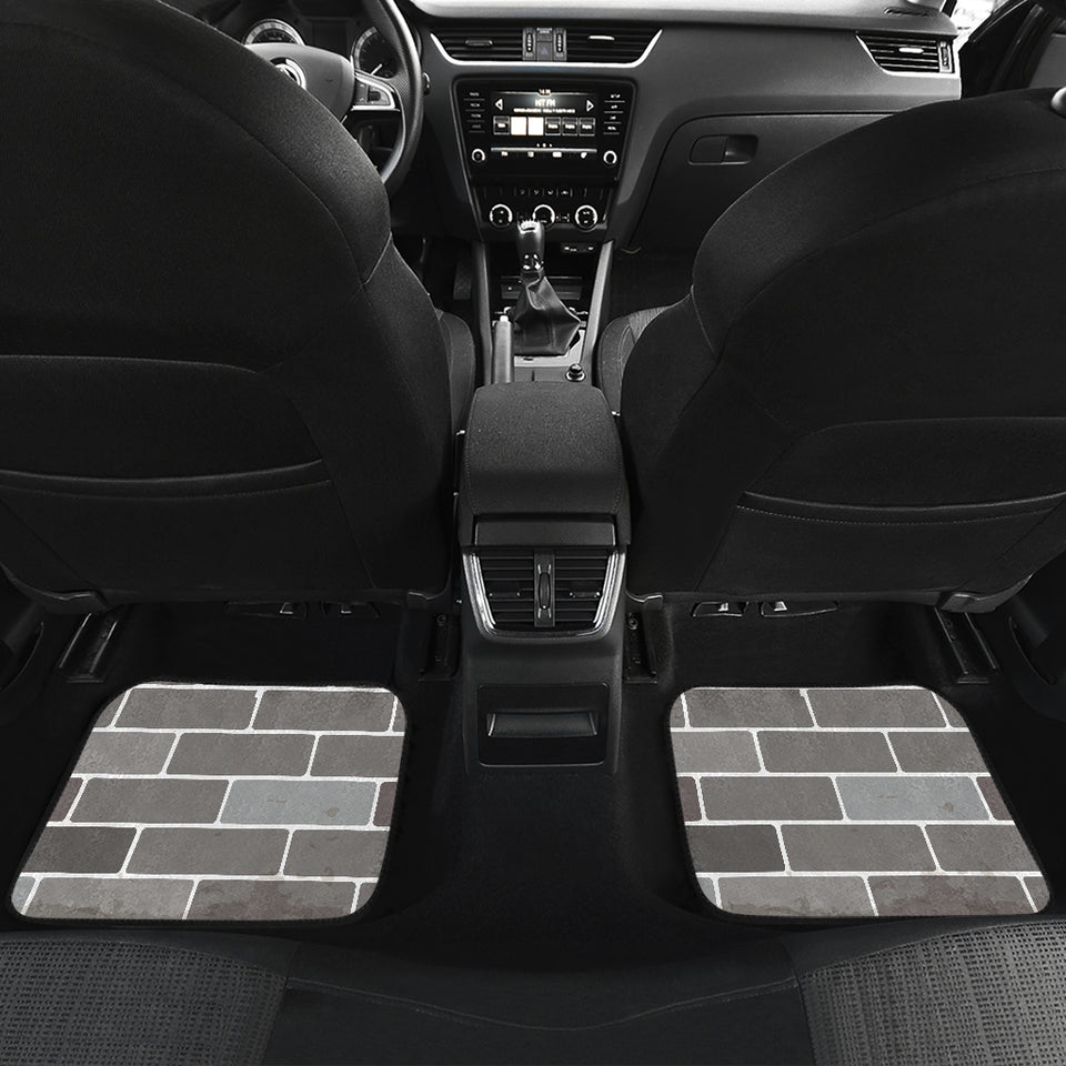 Brick Printed Pattern Print Design 05 Front and Back Car Mats