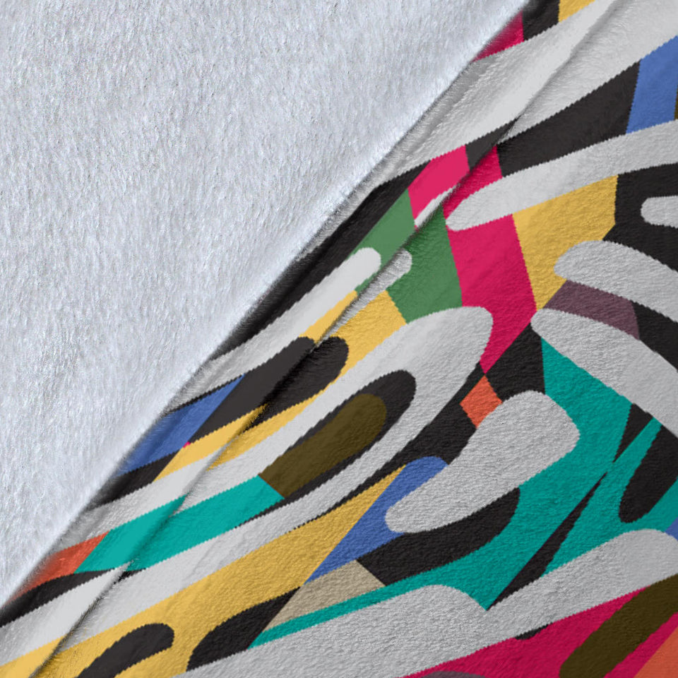 Colorful Zebra Skin Pattern Premium Blanket