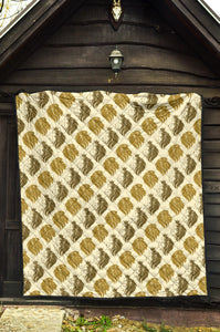 Lion Pattern Print Design 02 Premium Quilt