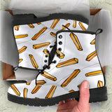 French Fries Potato Pattern Leather Boots