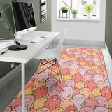 Pig Pattern Print Design 04 Area Rug