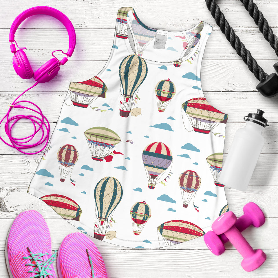 Hot air balloon pattern Women Racerback Tank Top