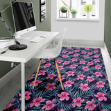 Hibiscus Pattern Print Design 05 Area Rug