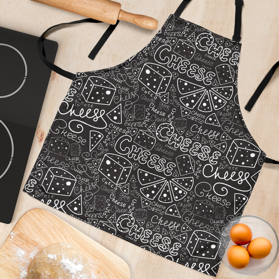 Handwritten Cheese Pattern Adjustable Apron