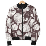 Garlic Bulb Dark Background Women'S Bomber Jacket