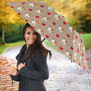 English Bulldog Pattern Print Design 05 Umbrella