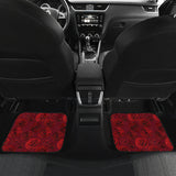 Rose Pattern Print Design 03 Front and Back Car Mats