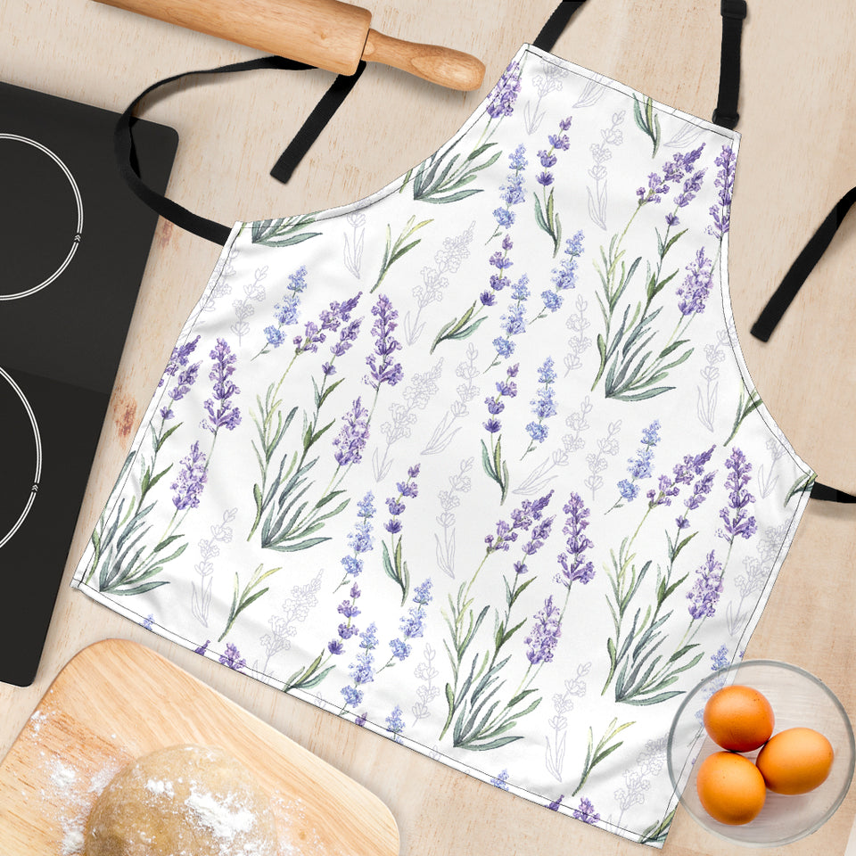 Hand Painting Watercolor Lavender Adjustable Apron