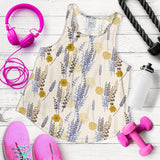 Lavender modern pattern blackground Women Racerback Tank Top