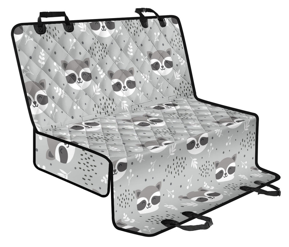 Cute Raccoons Leaves Dot Dog Car Seat Covers