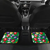 Billiard Ball Pattern Print Design 02 Front and Back Car Mats