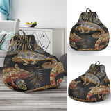 Chameleon Lizard Tropical Leaves Palm Tree Bean Bag Cover