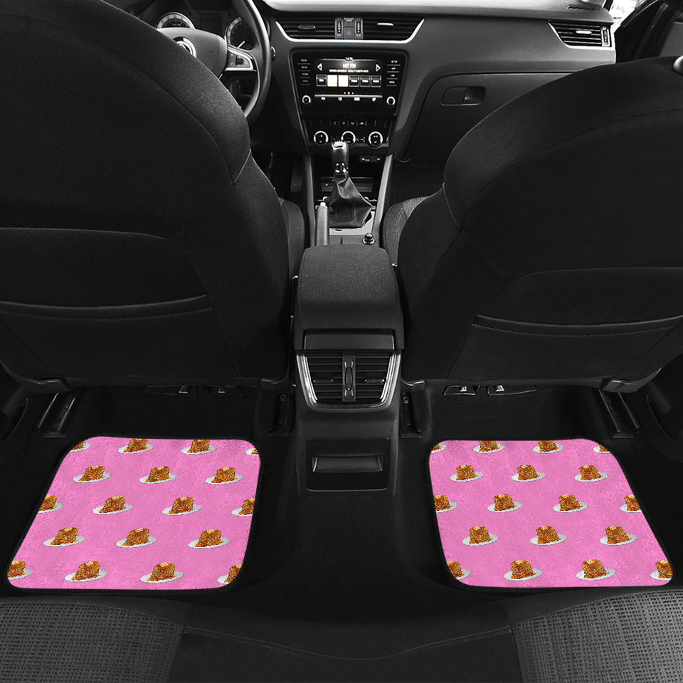 Pancake Pattern Print Design 04 Front and Back Car Mats